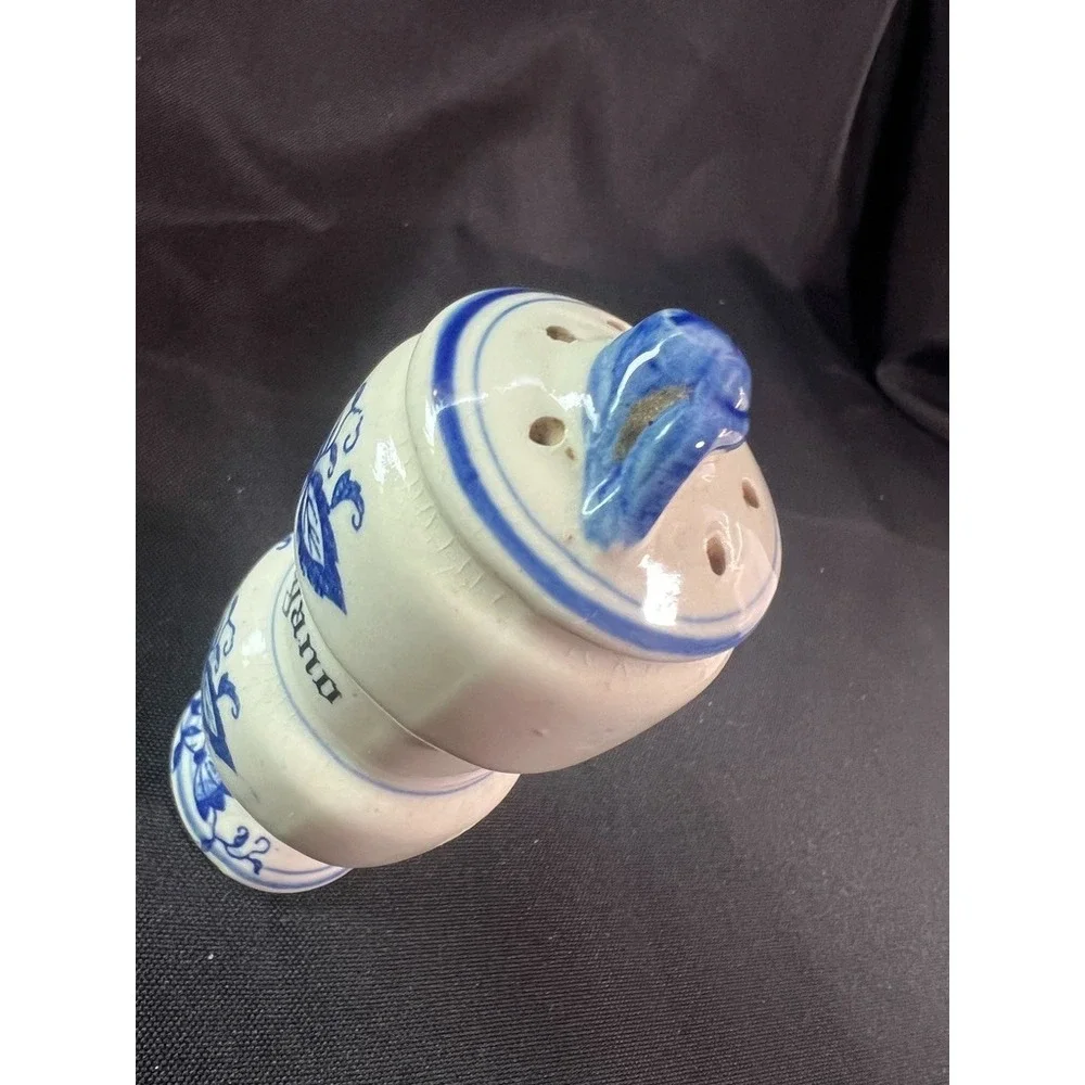 Vintage Blue Onion Arnart Oregano Spice Jar Porcelain Kitchen Decor Blue & White